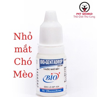 Thuốc trị đau mắt chó mèo - thuốc nhỏ mắt chó mèo bio-gentadrop