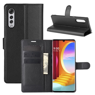 Ốp Lật Sang Trọng Cho LG Nhung Phong Cách Kinh Doanh Ví Đứng Có Đựng Thẻ Túi Điện Thoại Coque Funda Cho LG Nhung 5G