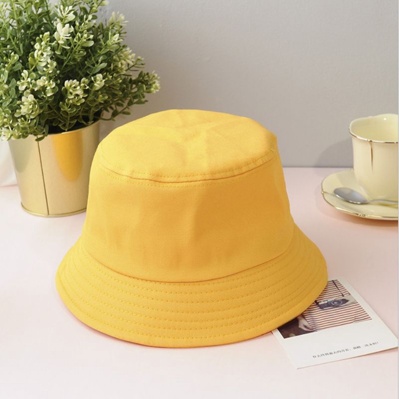 Nón Bucket Màu Trơn Phong Cách Hàn Quốc