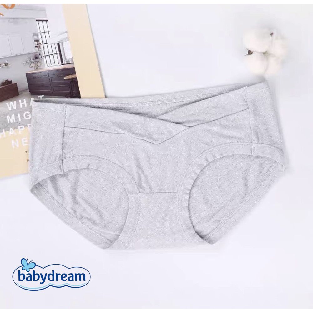 Quần lót bầu cạp chéo thông hơi vải siêu thoáng khí tạo cảm giác thoải mái cho vòng bụng Baby Dreams