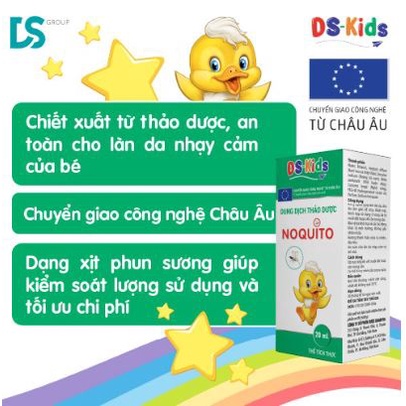 Xịt Thảo dược Chống muỗi, côn trùng Noquito Làm Dịu &amp; Bảo Vệ Da Bé Khỏi Muỗi Đốt Côn Trùng Cắn (Chai xịt 20ml)