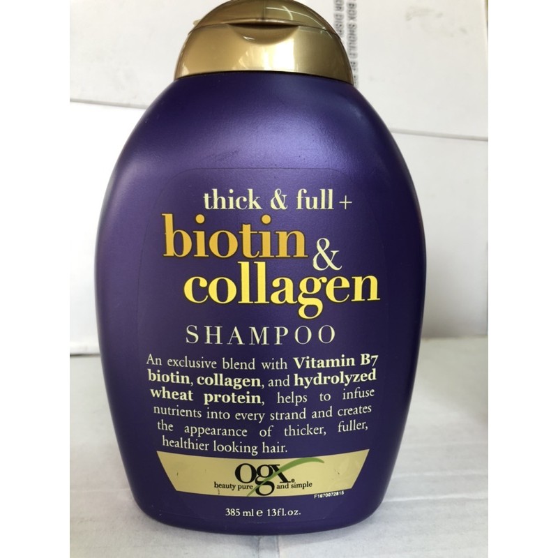 (của MỸ) Dầu gội Organix Thick & Full Biotin & Collagen 385ml