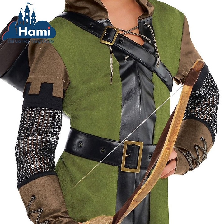 HM0621 Áo Hóa Trang Nhân Vật Thợ Săn Robin Hood Cho Bé Trai