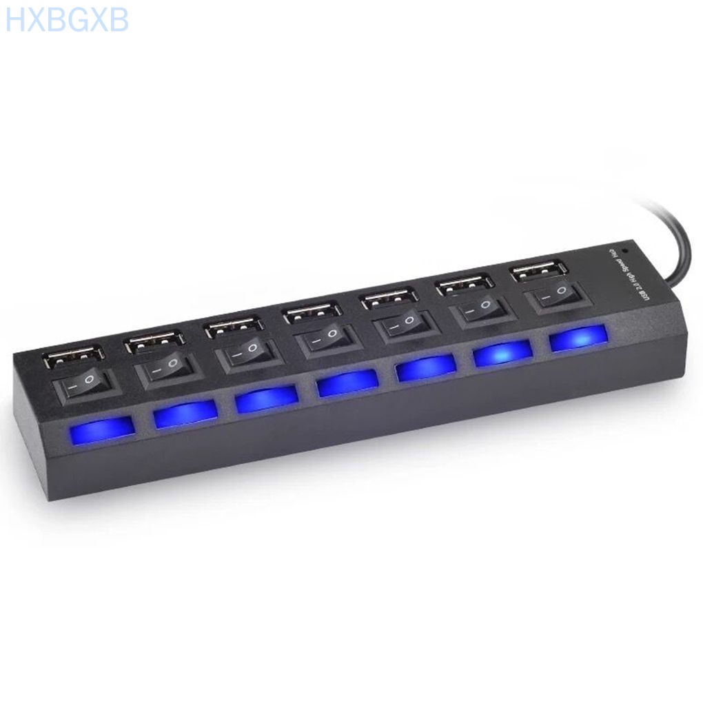 Hub chia 4 / 7 cổng usb tốc độ cao có công tắc bật / tắt đa năng chuyên dụng cho pc / laptop
