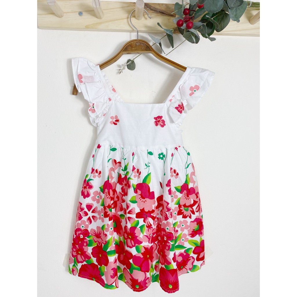 🍧🍧🍧 Váy đầm cánh tiên họa tiết hoa xuân cho bé gái nhỏ🥰