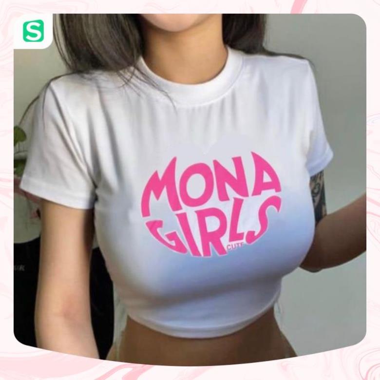 FreeShip -  Áo Croptop,  Áo thun croptop Mona Girls