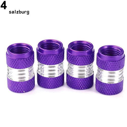 Set 4 nắp đậy van bánh xe hơi bằng hợp kim nhôm siêu sáng