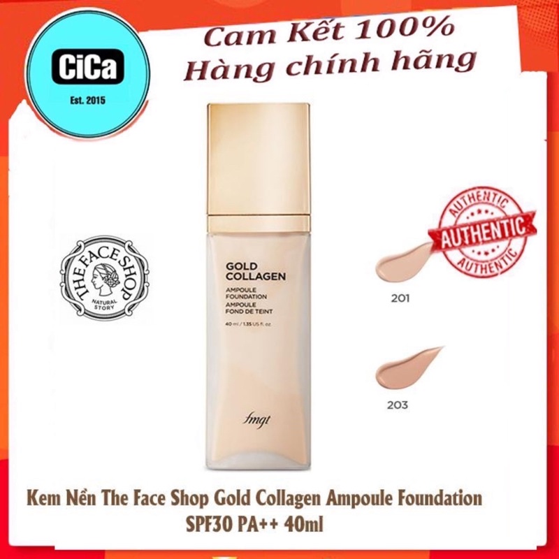 KEM NỀN  GOLD COLAGEN THE FACE SHOP [Chính hãng]