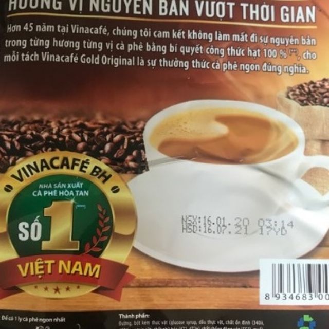 Vinacafe cafe 3 in 1 gold bịch 40gói × 20g - tặng kèm 4 bóp nhỏ xinh như hình