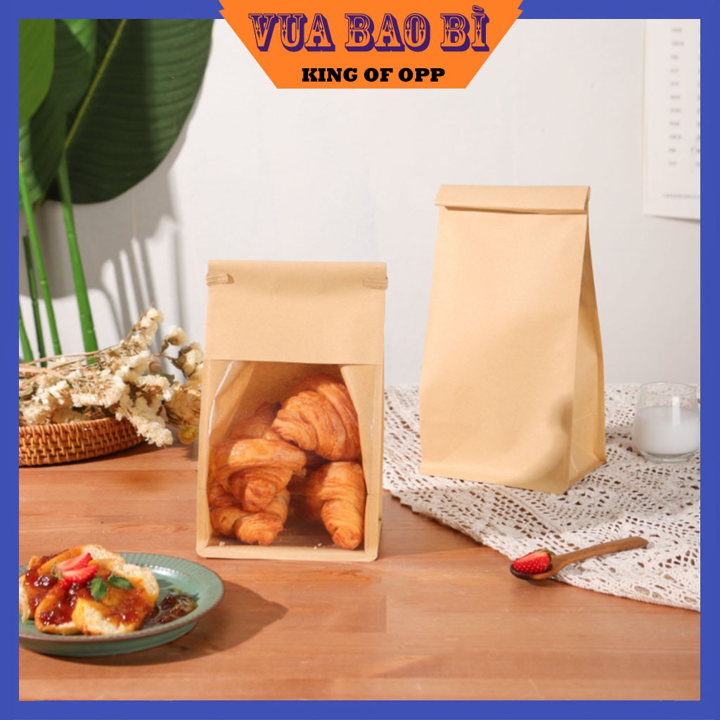 Túi bánh mì ziplock đựng bánh 300g-450g, màu sắc đa dạng- VUA BAO BÌ