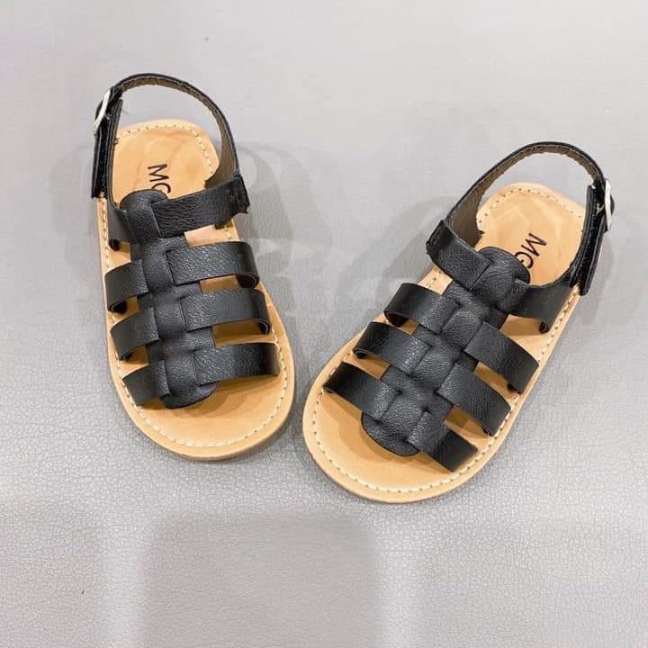 Dép sandal bé gái, Giày sandal cho bé gái quai chéo da PU siêu mềm chắc chắn hàng chính hãng MG Baby đế cao su mềm V531