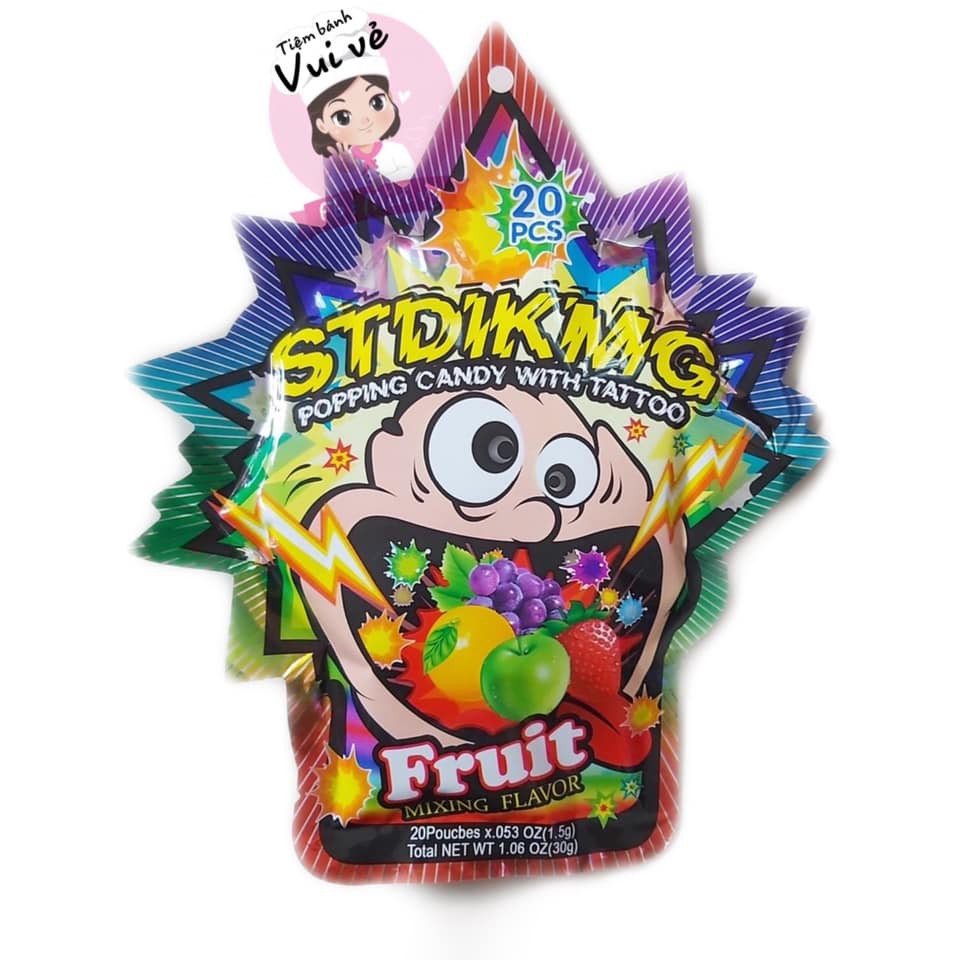 Kẹo nổ Striking Popping Candy (gói to có 20 gói nhỏ bên trong)