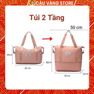 Túi du lịch nữ đa năng 2 tầng, túi xách du lịch cỡ lớn nam đựng đồ mỹ phẩm quần áo gấp gọn có ngăn để giày