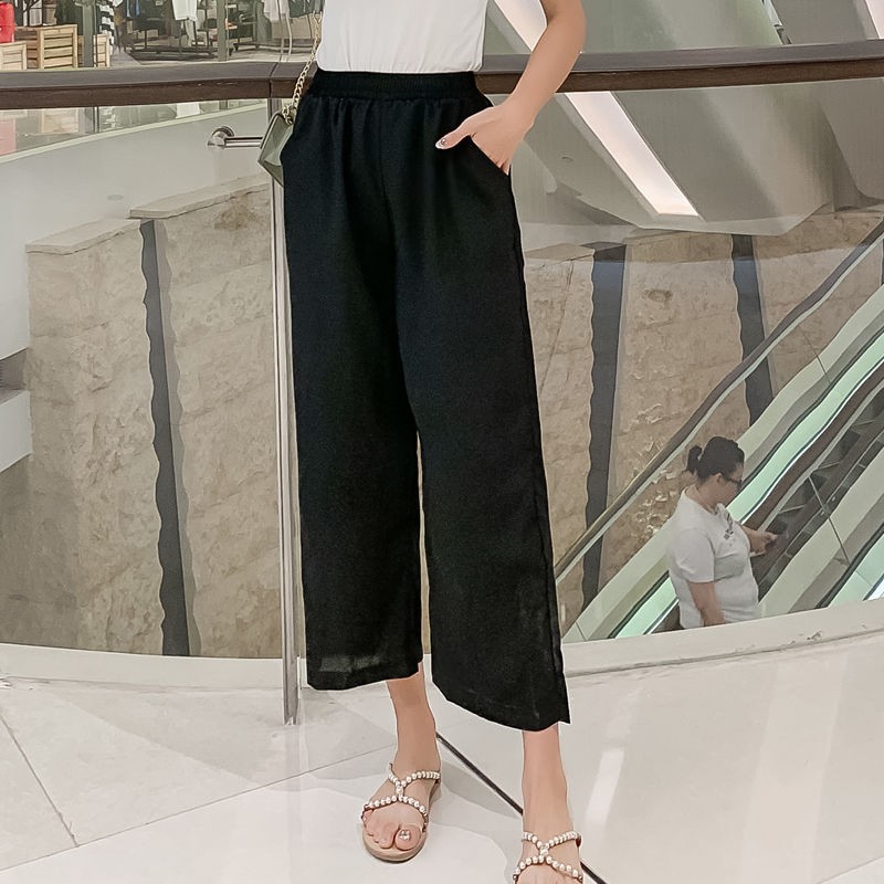 [Mã FADIRECT20 giảm 20K đơn 150K] Quần Lửng Ống Rộng Màu Trơn Cho Nữ Blxy520.Vn | BigBuy360 - bigbuy360.vn