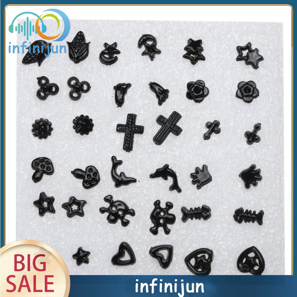 Bộ 18 Đôi Khuyên Tai Nhựa Mini Dễ Thương Cá Tính