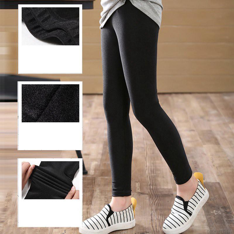 Quần legging màu trơn dễ thương cho bé gái