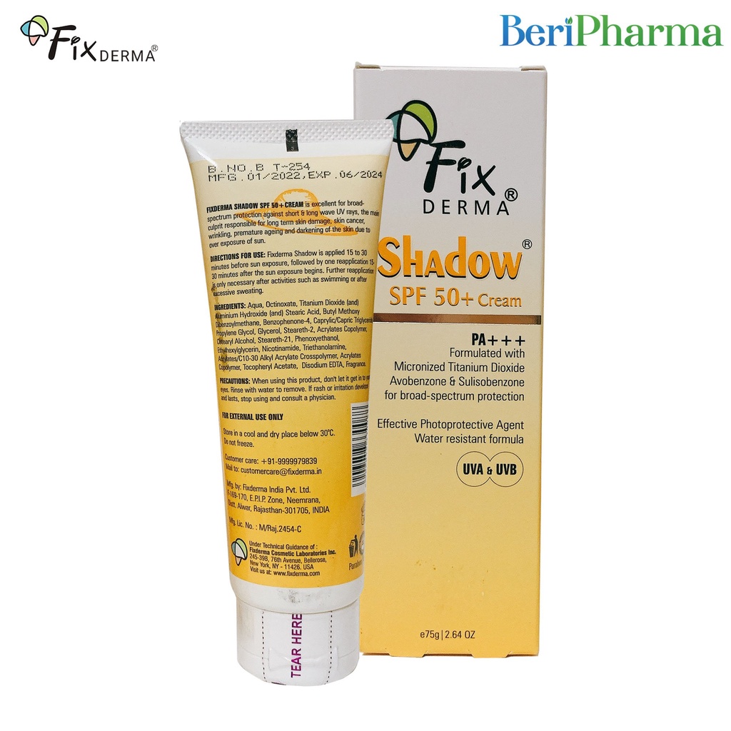 Fixderma Kem Chống Nắng Shadow Spf50+ Cream 75g