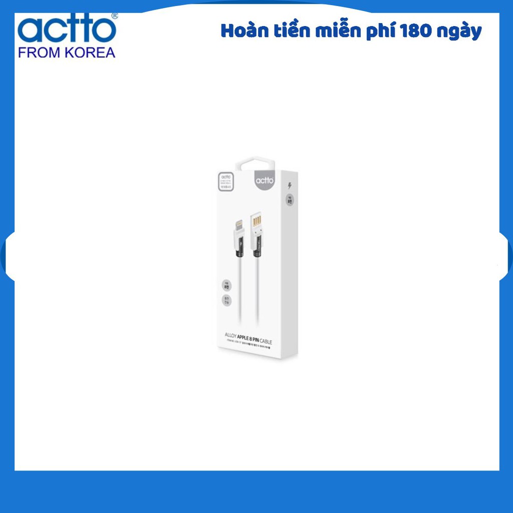 Cáp dữ liệu và pin 8 pin hợp kim của Apple Actto USB-37 HÀNG NỘI ĐỊA HÀN QUỐC CHINH HÃNG