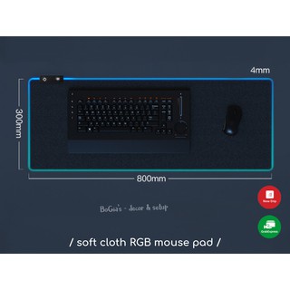 Pad chuột LED RGB khổ lớn 80cm x 30cm x 0,4cm - di chuột LED, lót chuột LED