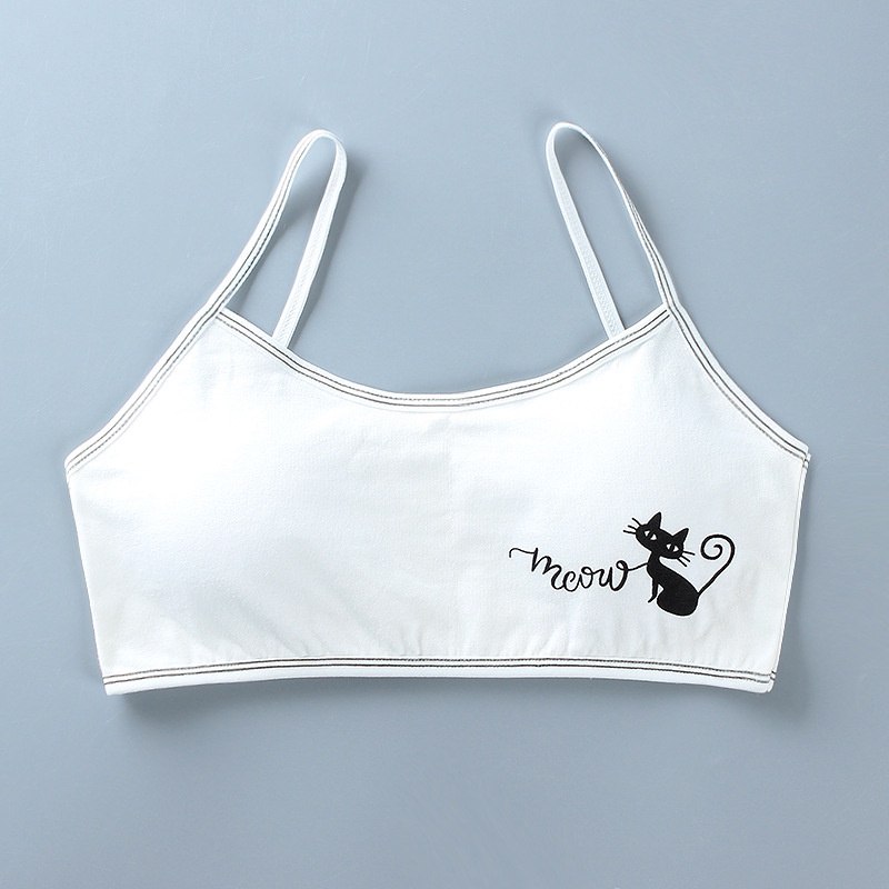 Áo Lót Hai Dây Vải Cotton Mỏng Cỡ Nhỏ Thời Trang Mùa Hè Mới Dành Cho Trẻ 8-14 Tuổi