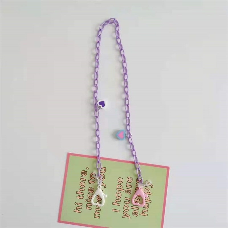 Khẩu Trang Hình Trái Tim Bằng Acrylic Chống Trượt Chống Thất Lạc Thời Trang