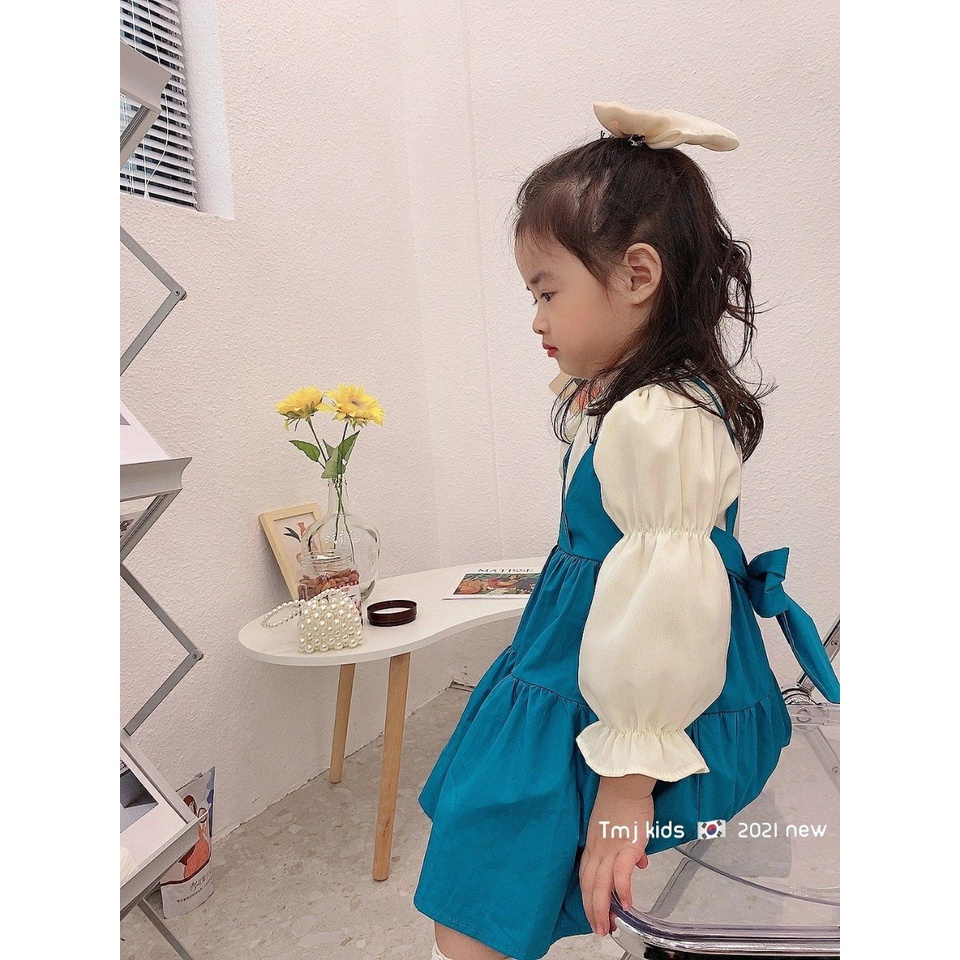 Váy bé gái dài tay dáng xòe cho bé từ 8-28kg