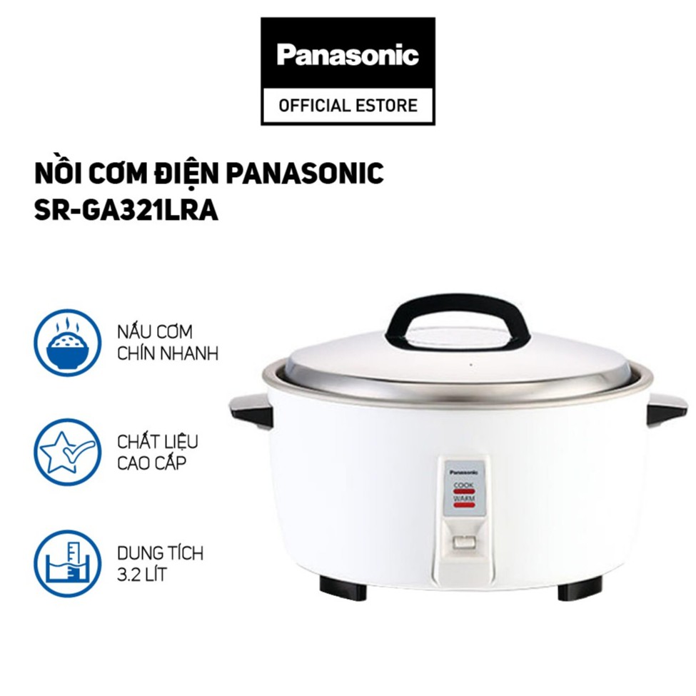 [Mã ELHADEV giảm 4% đơn 300K] Nồi Cơm Điện Panasonic SR-GA321LRA - Hàng Chính Hãng