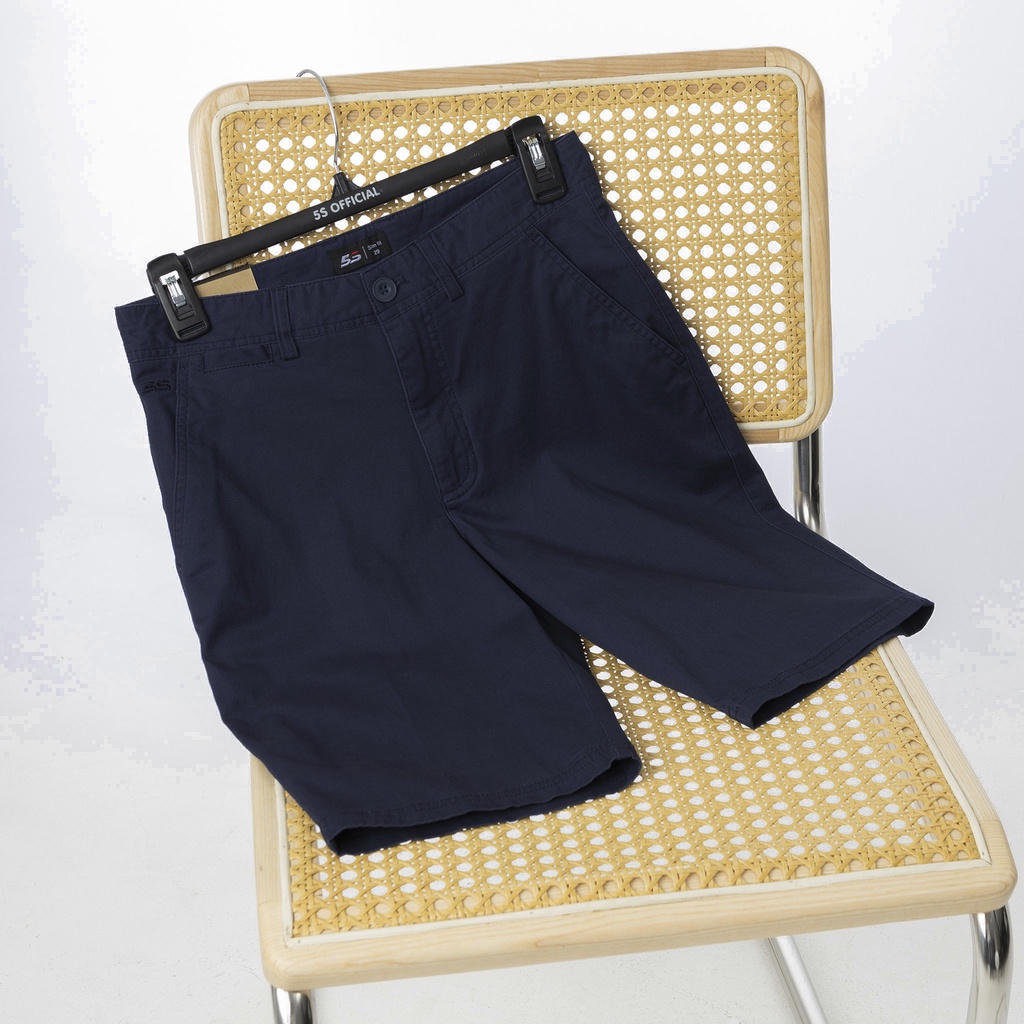 Quần Short Nam 5S Màu Tím Than, Chất Liệu Cotton Co Giãn Thoải Mái, Thoải Mái, Chống Nhăn, Chống Phai Màu (QSK22052-02)