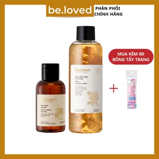 Combo Gel rửa mặt bí đao 140ml+Nước tẩy trang hoa hồng Cocoon 500ml-BELOVED