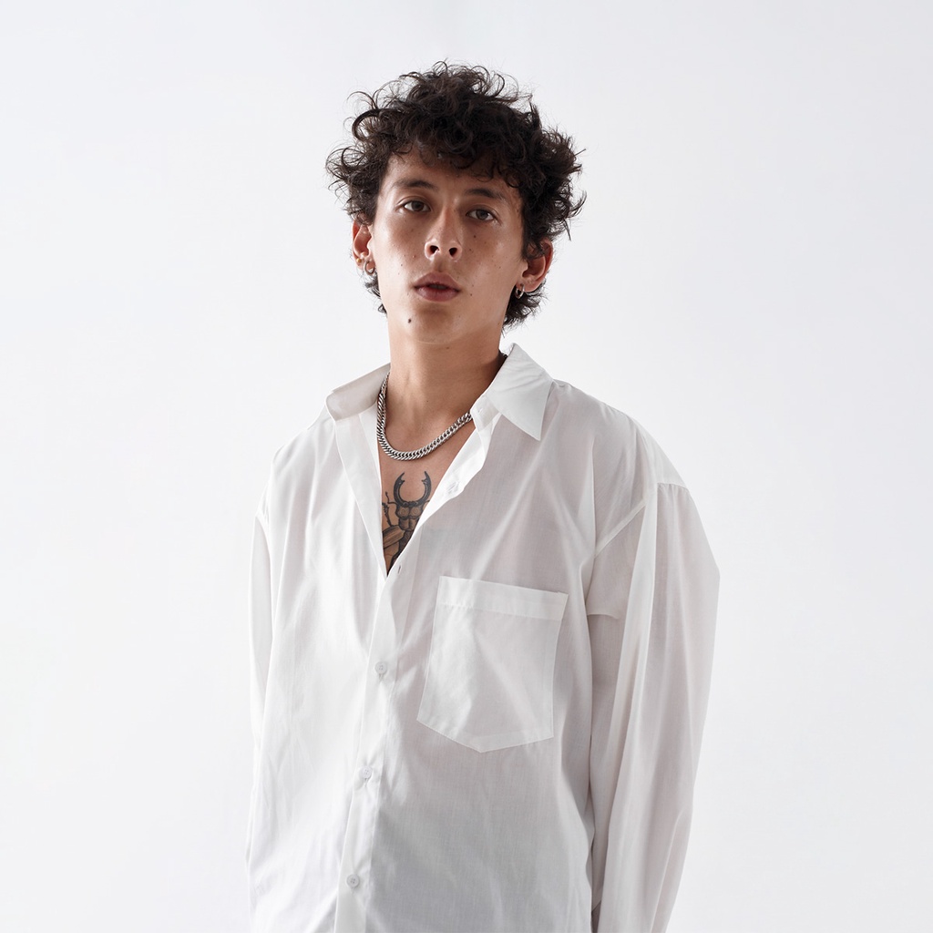 Áo sơ mi trắng form rộng - Oversized White Shirt