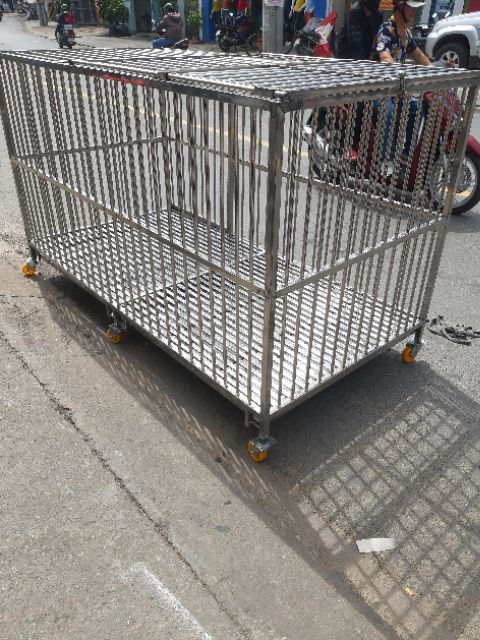 Chuồng chó inox 100-200-118 SHIP HỎA TỐC TPHCM