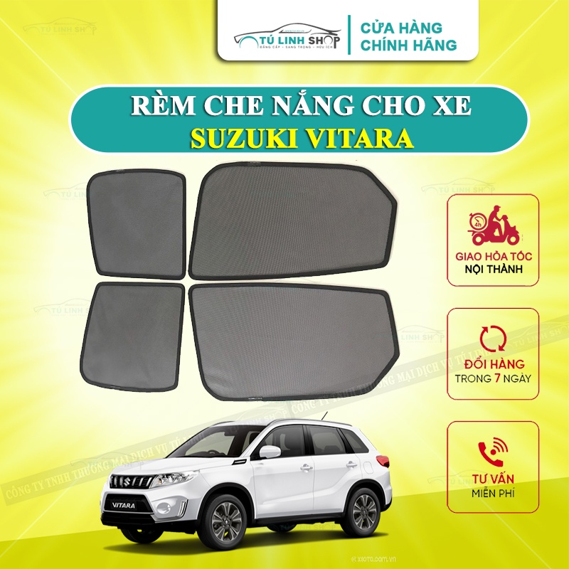 Rèm che nắng nam châm cho xe Suzuki Vitara, bộ 4 tấm cho 4 cửa, hàng loại 1 cao cấp nhất, vừa khít kính