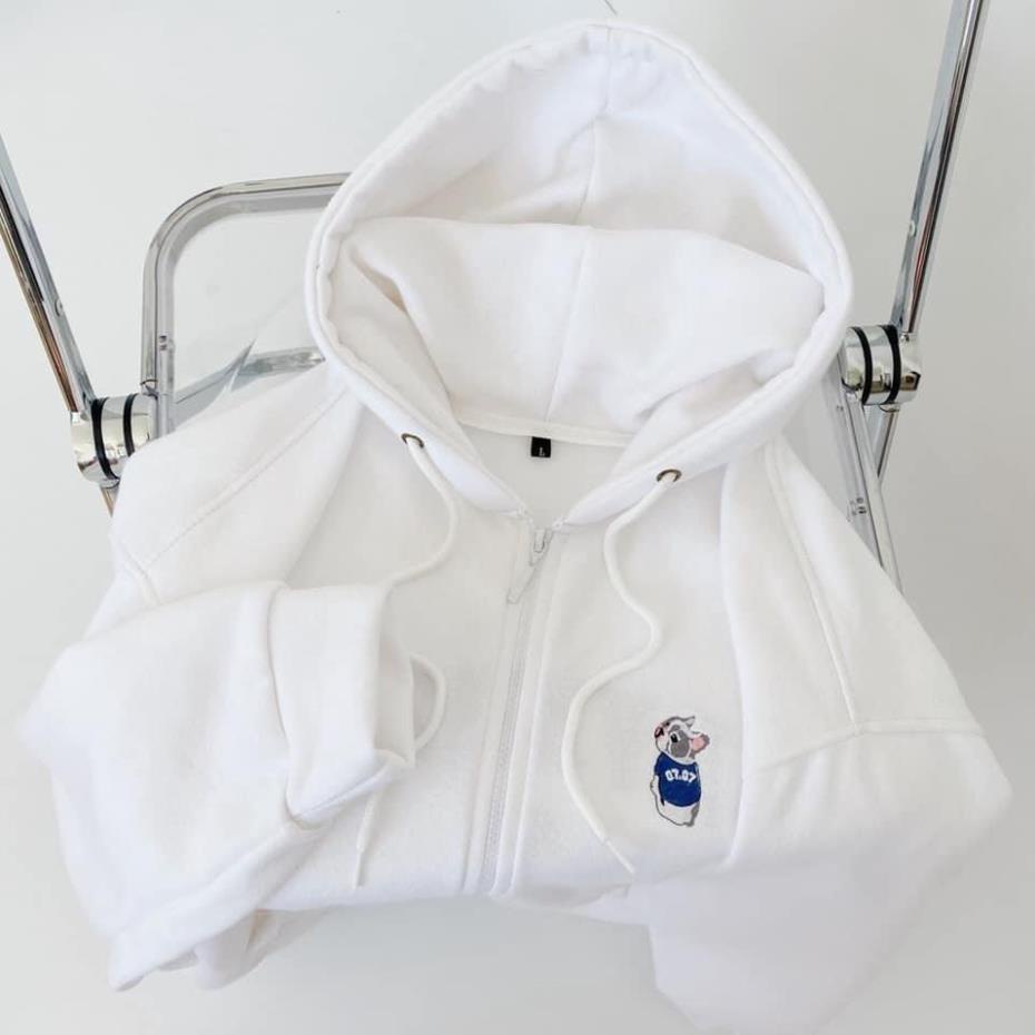 Áo Khoác Nỉ Hoodie Mũ Dáng Rộng Nam Nữ Hình Cún Sevenzia Unisex Tay Bồng Dáng Rộng