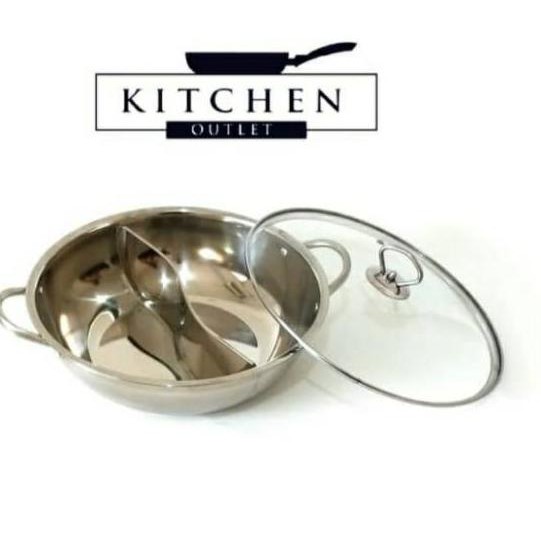 Nắp Kính Bằng Thép Không Gỉ 2 Lớp Kích Thước 28cm | BigBuy360 - bigbuy360.vn