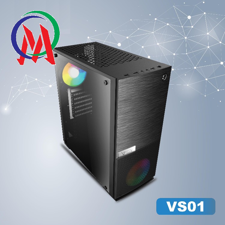 Vỏ case máy tính VSP VS01 Gaming Mặt Trước Lưới