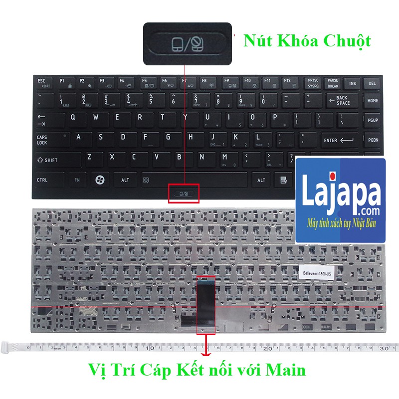 Bàn phím laptop Toshiba Dynabook R731, R732, RX3, R730   Laptop Nhật Bản- keyboard toshiba