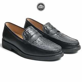 Giày tây penny loafer 2.0 MAD vân cá sấu lười công sở nam da bò cao cấp thời trang