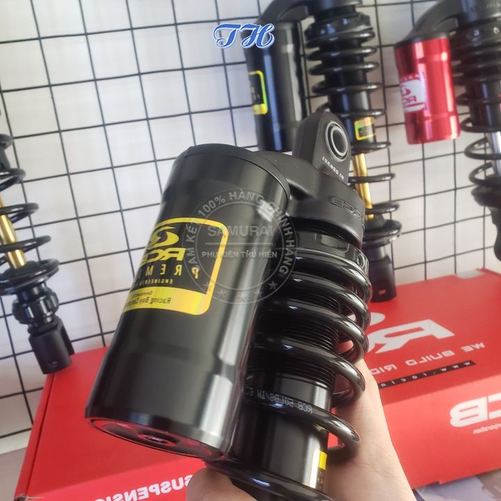 Cặp phuộc bình dầu RCB MB2 gắn cho AirBlade / SH Ý/ PCX đen ty vàng chính hãng racing boy