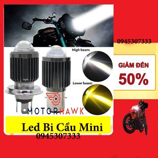 Led bi cầu mini, bi led mini, đèn pha bi cầu xe máy h4 wave exciter 150 exciter 155 winner winnerx sirius raider axelo