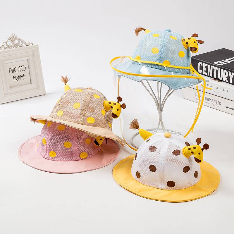 Nón Tai Bèo Kèm Mặt Nạ Chống Giọt Bắn Thiết Kế Dễ Thương Thời Trang Xuân Hè Cho Bé