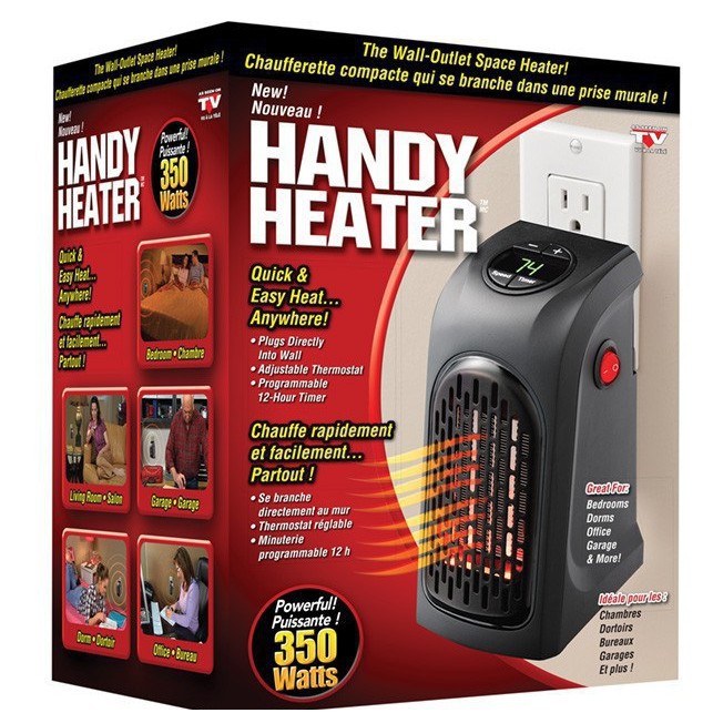 Quạt sưởi - Đèn sưởi cầm tay handy heater 400W làm ấm phòng cực nhanh [MÁY SƯỞI VUÔNG]