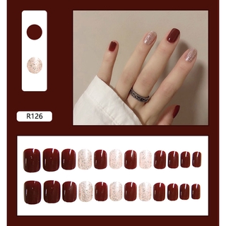 Bộ 24 móng giả đính ngọc trai thời trang chống nước