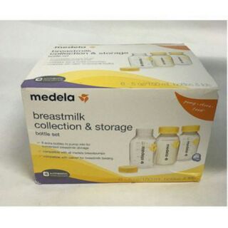 Bộ 6 bình trữ sữa Medela 150ml in logo