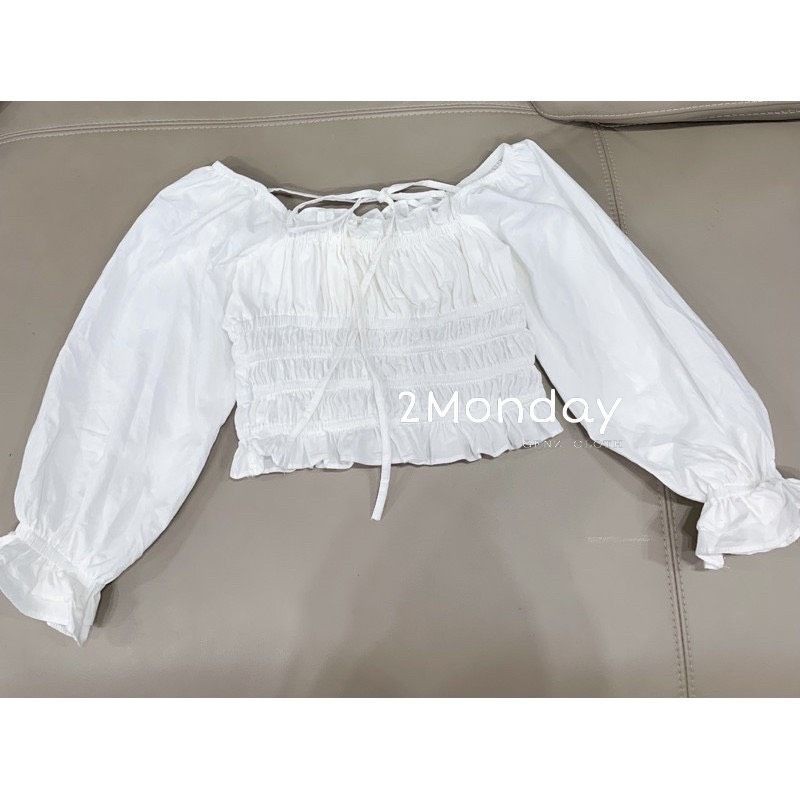 [Ảnh thật/Video] Áo croptop nàng thơ phong cách Hàn Quốc mặc được nhiều kiểu