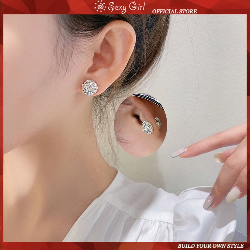 Khuyên Tai Dạng Kẹp Nam Châm Cao Cấp Đơn Giản Tinh Tế Sang Trọng Không Cần Khoan Lỗ Mới Cho Nữ