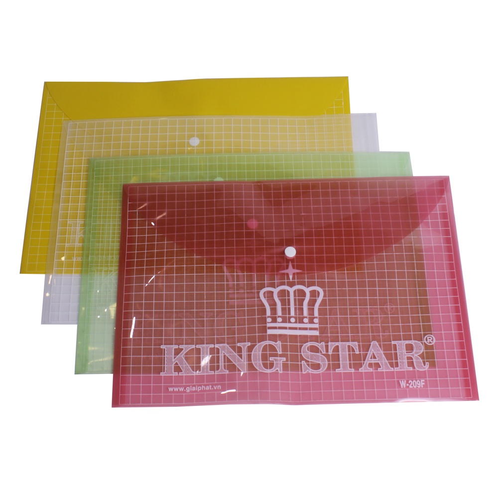 Bìa nút F4 Nhiều màu KingStar - đựng tài liệu loại dày SUKADO