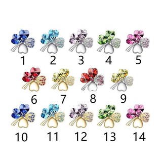 Trâm Cài Áo Hình Cỏ Bốn Lá Đính Đá Pha Lê Sang Trọng Kho chứa Xx