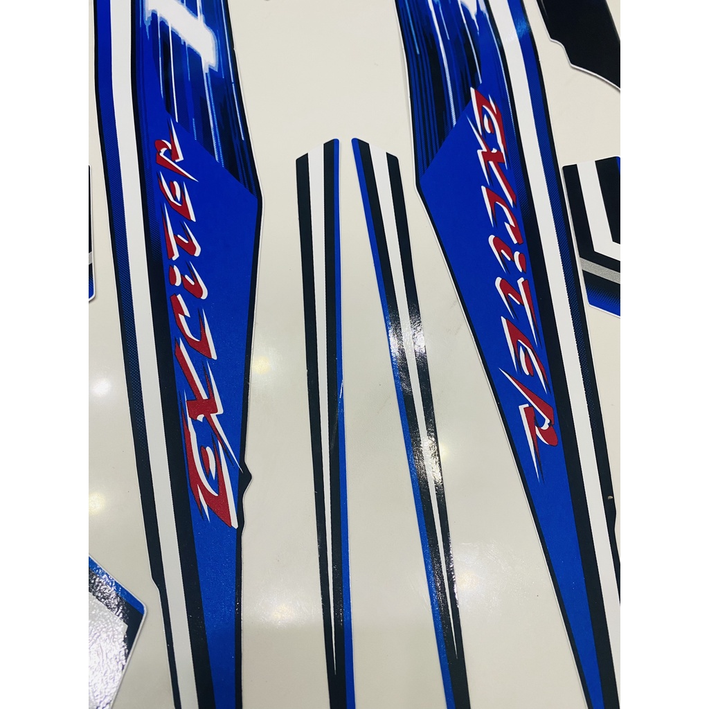 Nguyên bộ tem rời zin thái dán xe máy exciter rc 2008 đến 2010 màu xanh dương