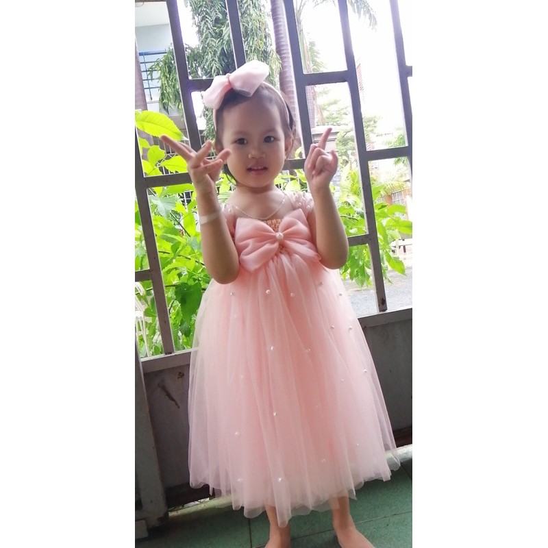 Váy tu tu hồng cam