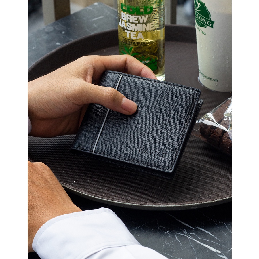 Ví da ZIPLINE HAVIAS Handcrafted Wallet - Đen